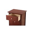 Maklaine Contemporary 3 Drawer Nightstand in Cherry - Fully Assembled