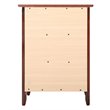 Maklaine Contemporary 3 Drawer Nightstand in Cherry - Fully Assembled