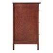 Maklaine Contemporary 3 Drawer Nightstand in Cherry - Fully Assembled