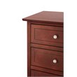 Maklaine Contemporary 3 Drawer Nightstand in Cherry - Fully Assembled