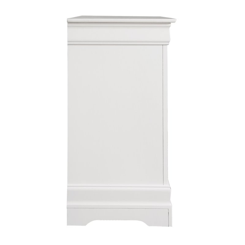 Maklaine Modern / Contemporary 6 Dovetailed Drawers Dresser in White