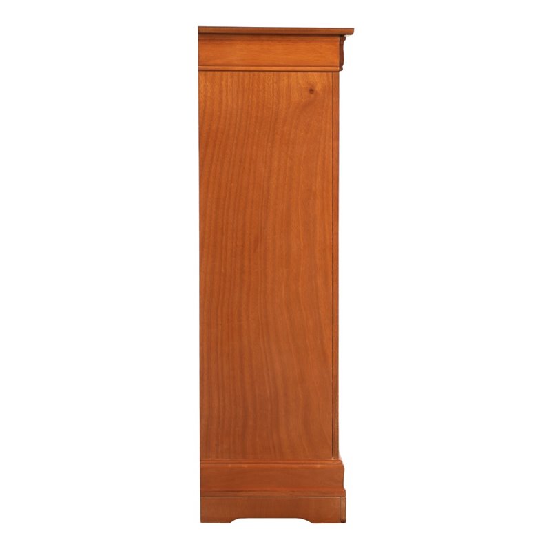 Maklaine Contemporary Wood Veneers 7 Drawer Lingerie Chest in Oak
