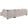 Maklaine Modern / Contemporary Microsuede Sectional in Vanilla