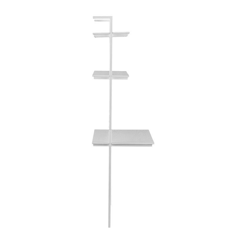 Maklaine Modern / Contemporary Wall Mount Writing Desk in White