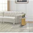 Maklaine Modern / Contemporary Marble End Table in Gold Finish