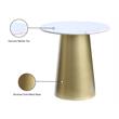 Maklaine Modern / Contemporary Marble End Table in Gold Finish