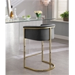 Maklaine Modern / Contemporary Upholstered Grey Velvet Stool