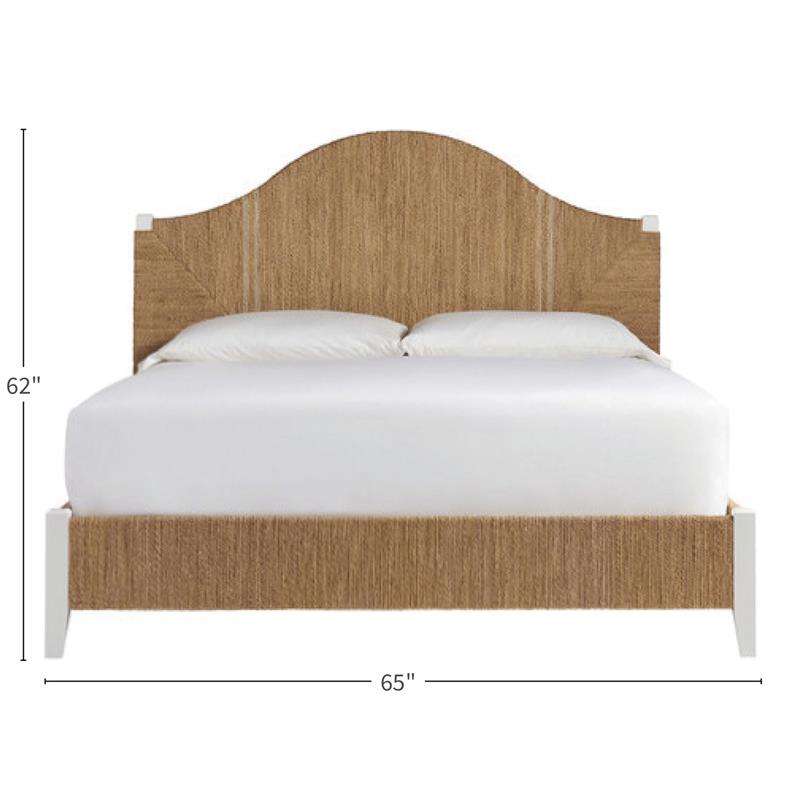 Maklaine Transitional Wicker / Rattan King Bed King in Mahogany