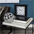 Maklaine Modern / Contemporary Black Metal Square Table Clock