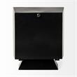 Maklaine Modern / Contemporary Black Metal Square Table Clock