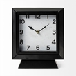 Maklaine Modern / Contemporary Black Metal Square Table Clock