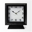 Maklaine Modern / Contemporary Black Metal Square Table Clock