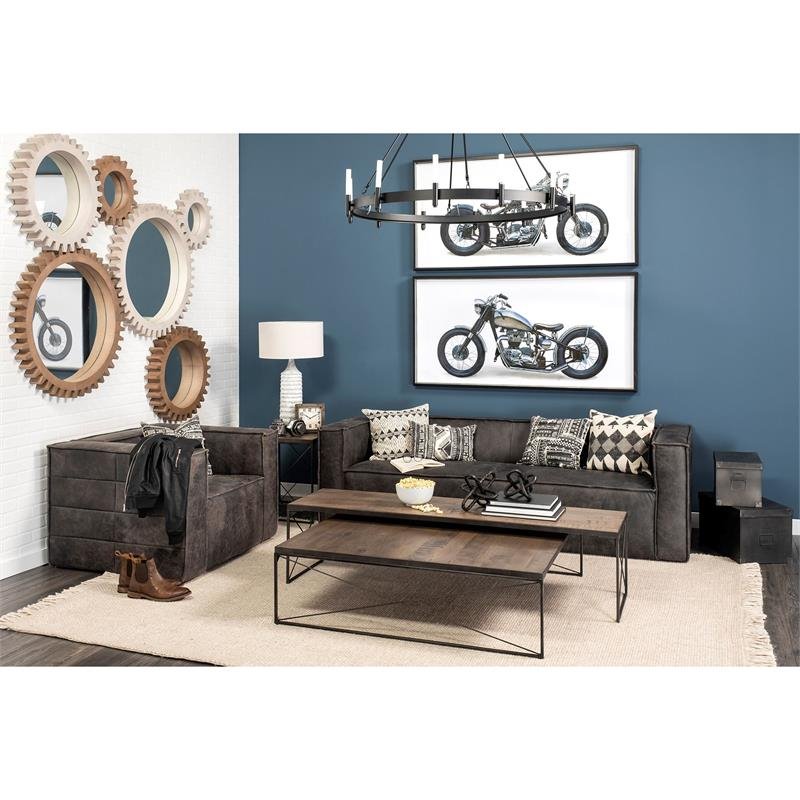 Maklaine Traditional Style Bronze Toned Metal Square Table Clock
