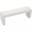 Maklaine Modern / Contemporary Upholstered Cream Velvet Bench