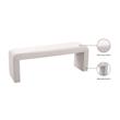 Maklaine Modern / Contemporary Upholstered Cream Velvet Bench