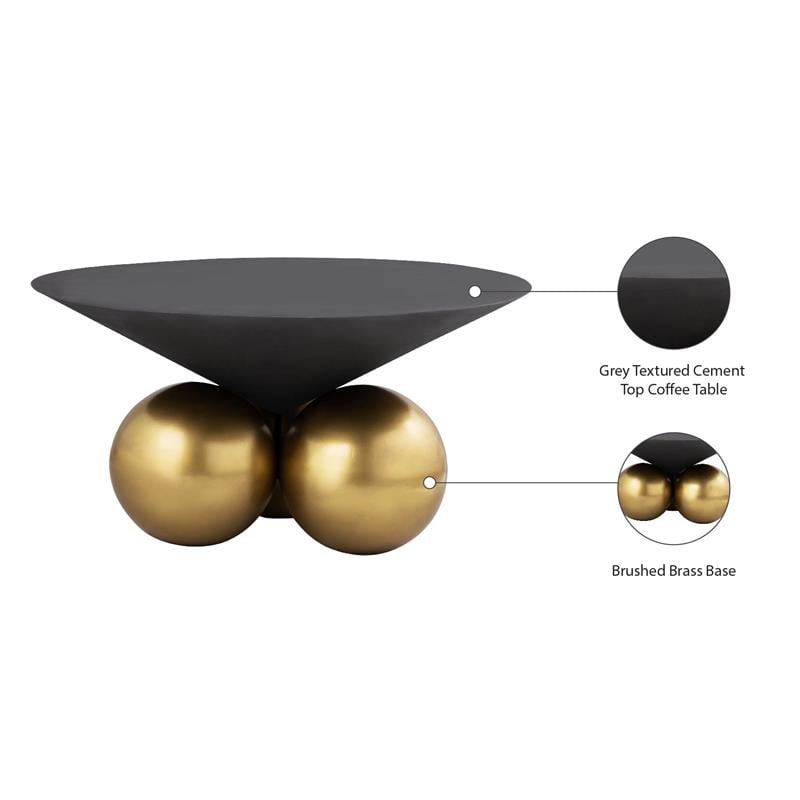 Maklaine Modern / Contemporary Cement Textured Top Coffee Table