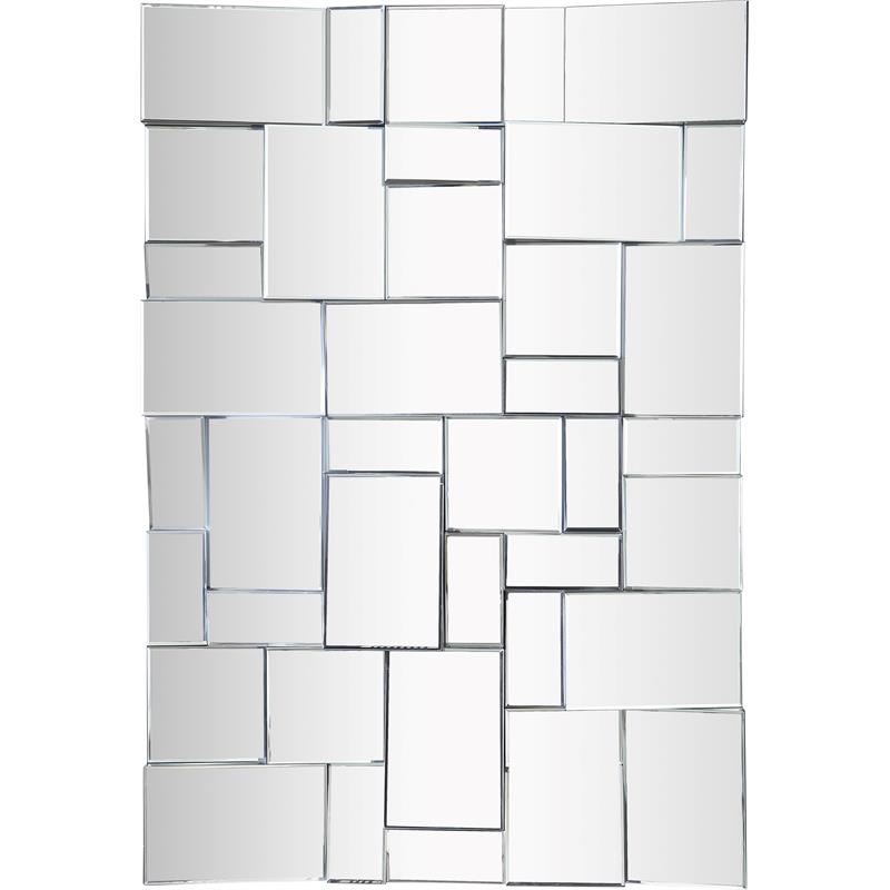 Maklaine Modern / Contemporary Geometric Designed Glass Mirror