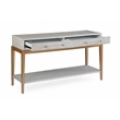 Maklaine Contemporary Wood Console Table in Soft Graphite Gray