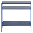 Maklaine Modern / Contemporary Metal Side Table in Blue Finish