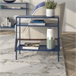 Maklaine Modern / Contemporary Metal Side Table in Blue Finish