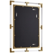 Maklaine Contemporary Glass Acrylic/Brushed Gold Rectangle Mirror