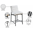 Maklaine Modern / Contemporary Cream Boucle Fabric Counter Stool