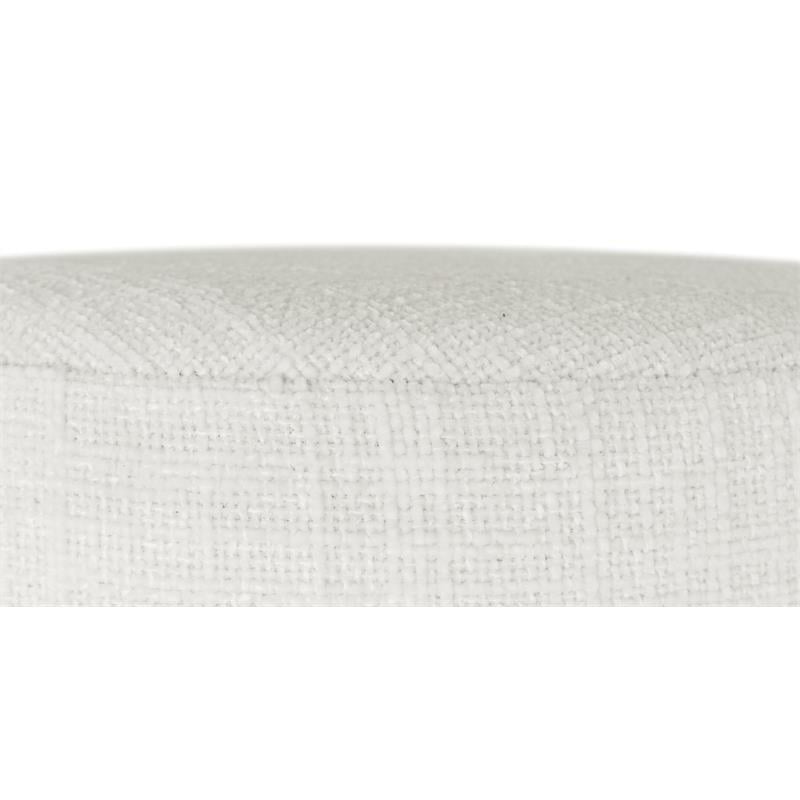 Maklaine Mid-Century Modern Cream Finish Boucle Fabric Stool
