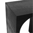 Maklaine Mid-Century Modern Solid Black Oak Finish Console Table