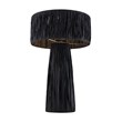 Maklaine Modern / Contemporary Raffia Fabric Black Table Lamp