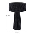 Maklaine Modern / Contemporary Raffia Fabric Black Table Lamp