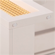 Maklaine Transitional Cream Finish & Woven Rattan Accents Desk