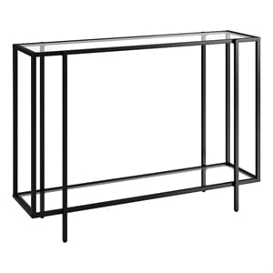 Maklaine Mid-Century Modern 42&quot Blackened Bronze Console Table