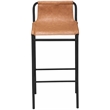 Maklaine Modern / Contemporary Cognac Faux Leather Counter Stool