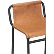 Maklaine Modern / Contemporary Cognac Faux Leather Counter Stool
