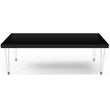 Maklaine Engineered Wood Modern / Contemporary Black Dining Table