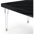 Maklaine Engineered Wood Modern / Contemporary Black Dining Table