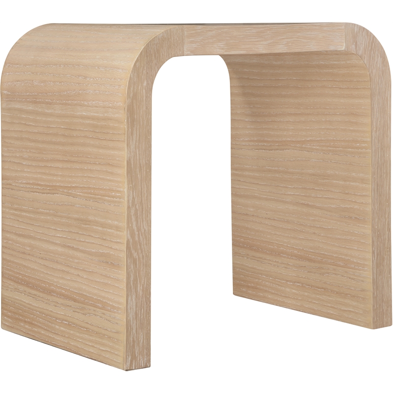 Maklaine Mid-Century Natural White Oak Finish Modern End Table