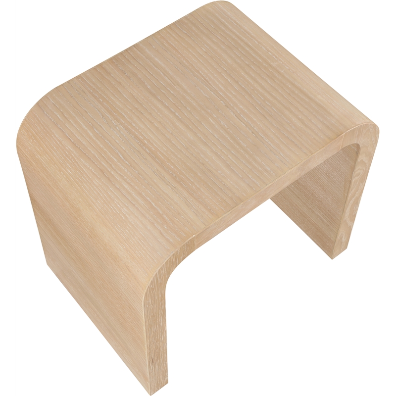 Maklaine Mid-Century Natural White Oak Finish Modern End Table