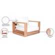 Maklaine Contemporary Off White Water Resisting Outdoor Chair
