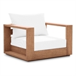 Maklaine Contemporary Off White Water Resisting Outdoor Chair