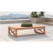 Maklaine Modern / Contemporary Natural Teak Outdoor Coffee Table