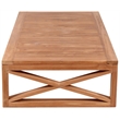Maklaine Modern / Contemporary Natural Teak Outdoor Coffee Table