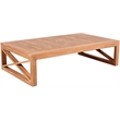 Maklaine Modern / Contemporary Natural Teak Outdoor Coffee Table
