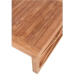 Maklaine Modern / Contemporary Natural Teak Outdoor Coffee Table
