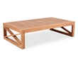 Maklaine Modern / Contemporary Natural Teak Outdoor Coffee Table