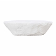 Maklaine Transitional White Finish Durable Concrete Coffee Table