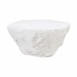 Maklaine Transitional White Finish Durable Concrete Coffee Table