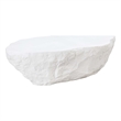 Maklaine Transitional White Finish Durable Concrete Coffee Table