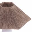 Maklaine Jute Rope White Table Lamp Circle Handmade 15.8