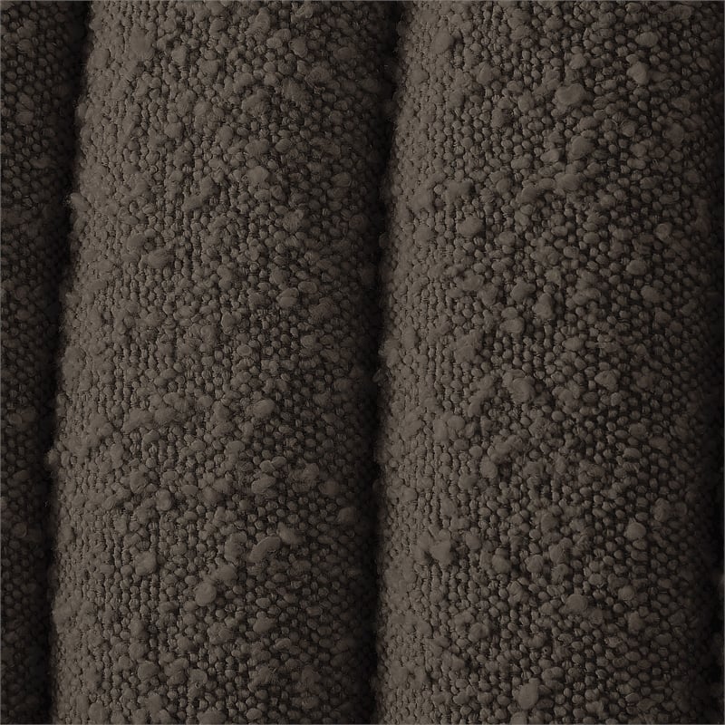 Maklaine Modern / Contemporary Brown Finish Boucle Fabric King Bed